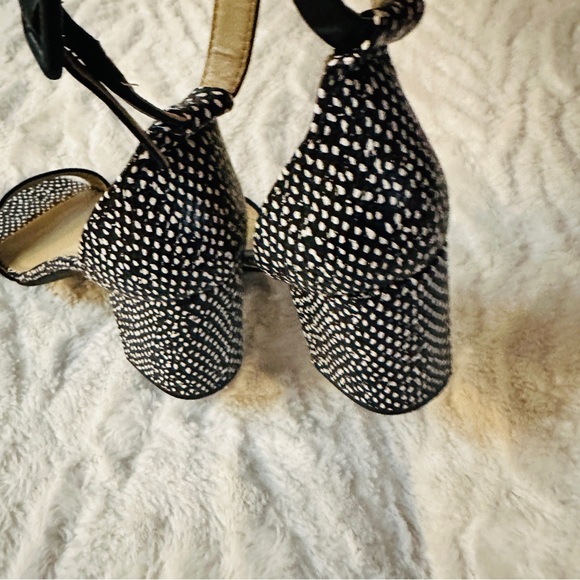 CL by Laundry Women's Black and White Polka Dot Ankle Strap Sandals Size 8 - Picture 6 of 9